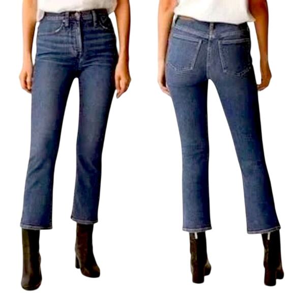 Madewell Cali Demi-Boot Jeans in Glenside Wash Size 24 - Picture 1 of 11
